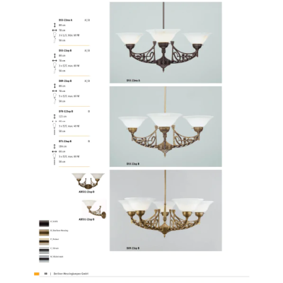 Подвесная люстра Berliner Messinglampen D89-22opB