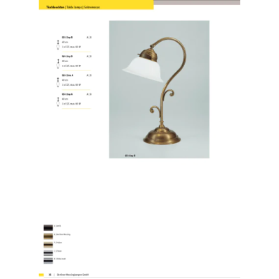 Настольная лампа Berliner Messinglampen Q5-11opB