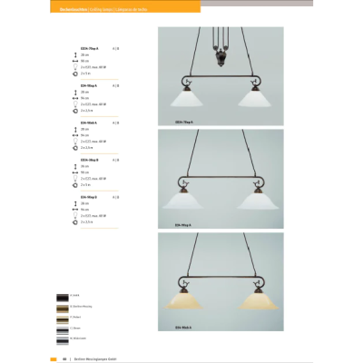 Подвесной светильник Berliner Messinglampen D34-90opB