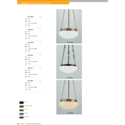 Подвесной светильник Berliner Messinglampen D5-125opA