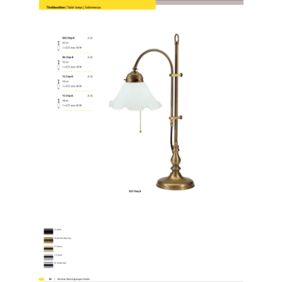 Настольная лампа Berliner Messinglampen Y2-11opB
