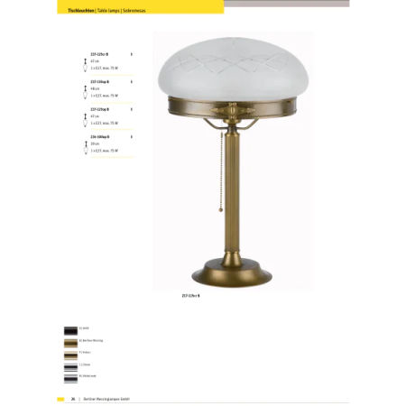 Настольная лампа Berliner Messinglampen Z14-100opB