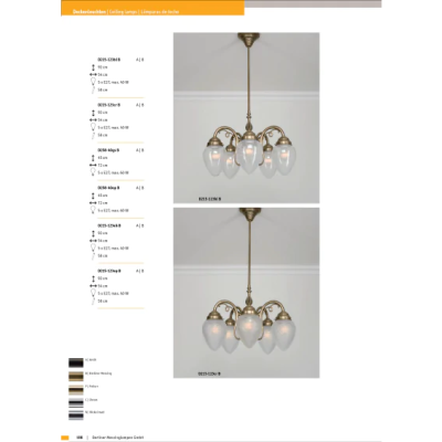 Подвесная люстра Berliner Messinglampen D258-40opB