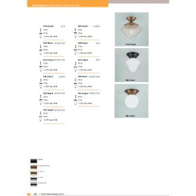 Настенно-потолочный светильник Berliner Messinglampen PS20-122gsB