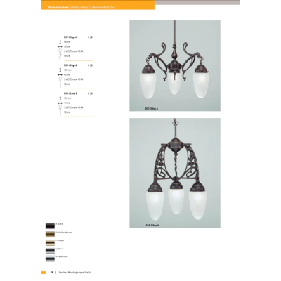 Подвесная люстра Berliner Messinglampen D27-106gsA