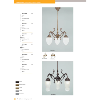 Подвесная люстра Berliner Messinglampen D27-114gsA